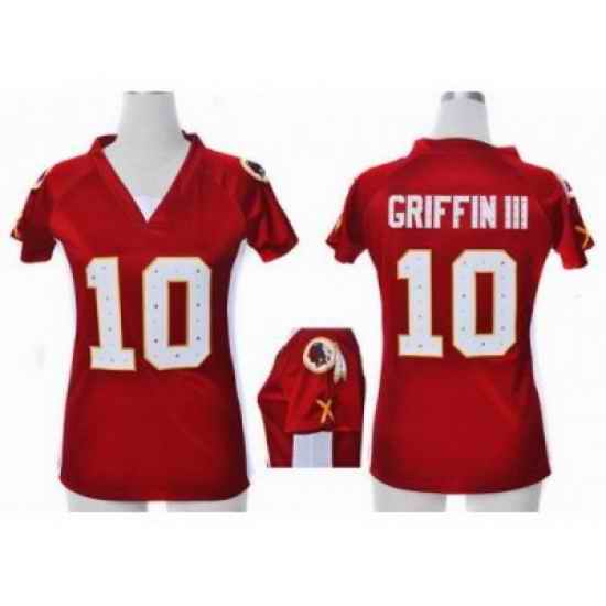 Nike Women Washington Redskins #10 Robert Griffin III red jerseys[draft him ii top]
